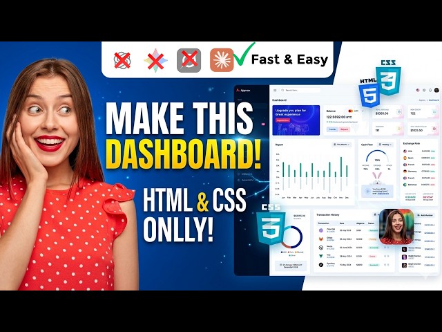 How to Make an Admin Panel Dashboard Website Using HTML & CSS with Claude AI