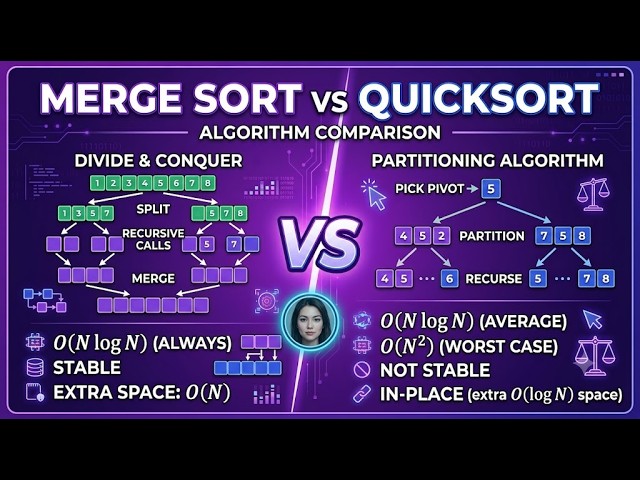 DSA MergeSort Vs QuickSort | Recursion