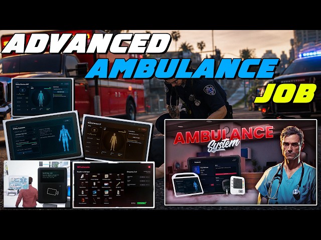 Advanced Ambulance Job Script | Sky System | QBCore/ESX | FiveM Tutorial #292
