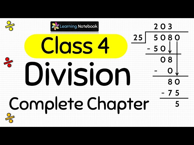 Class 4 Maths Division (Complete Chapter)