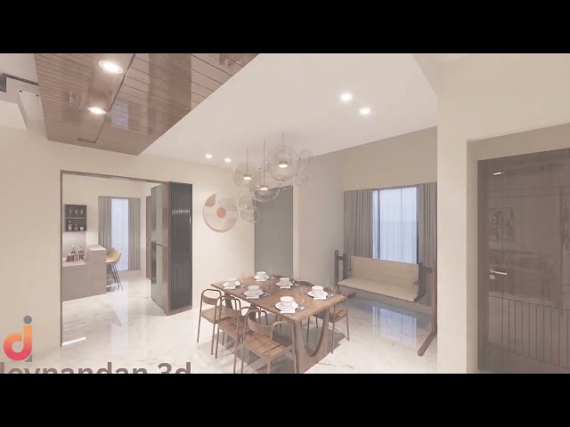 Photorealistic Interior House Tour: Living, Kitchen & Bedrooms | 3D Visualization | Ahmedabad