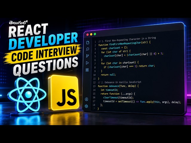 To Crack React Interview Questions You MUST Know 🔥 | Coding Interview in Telugu - Session 1
