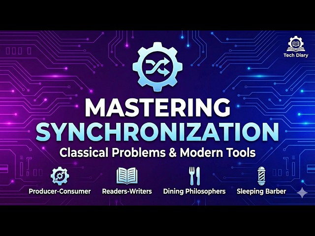🚀Part 6 Classical Synchronization Problems | Producer Consumer, Readers Writers, Dining Philosophers