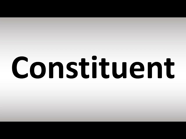 How to Pronounce Constituent