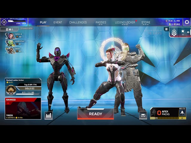 3 Stack Ranked Climbing Gold 200 hour Player