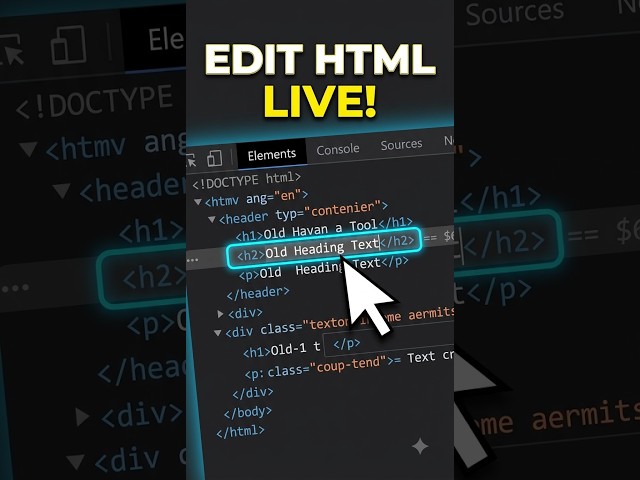 Edit HTML Directly in Chrome DevTools 😱 #shorts