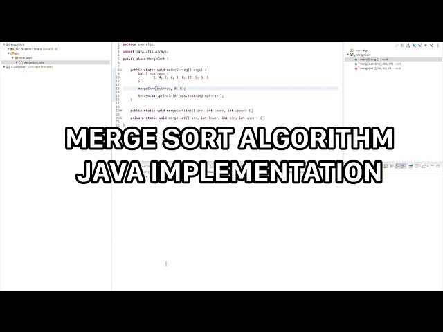 Merge Sort Algorithm Java implementation
