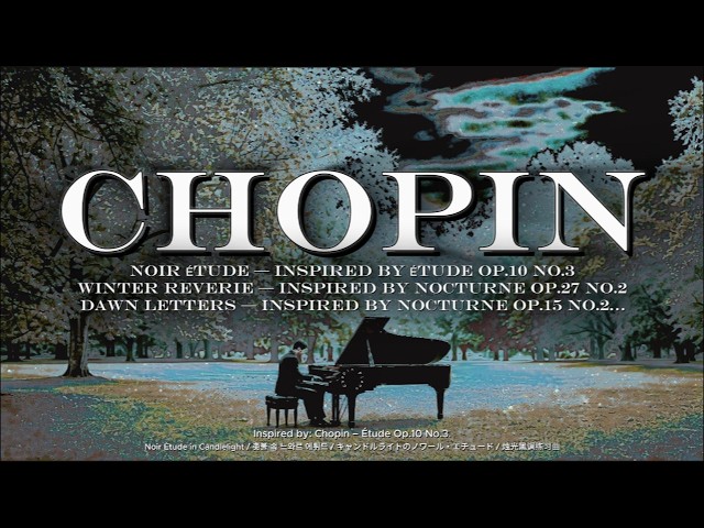Chopin Piano – Inspired by Chopin | Romantic Classical Piano for Study & Reading | 쇼팽 에튀드 녹턴