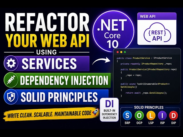 Refactor Your ASP.NET Core 10 Web API using Services, Dependency Injection & SOLID Principles