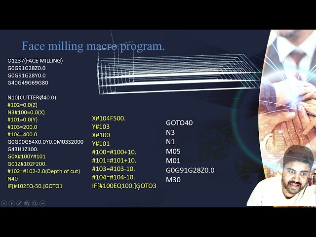 FACE MILLING, step milling By macro Programming, Macro programming, #macro #automobile #machine . 