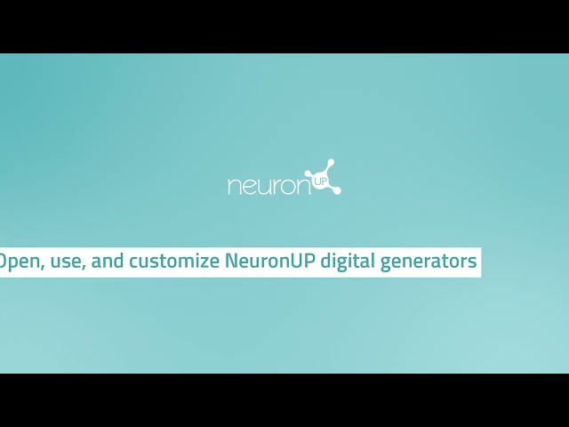 Open, use, and customize NeuronUP digital generators