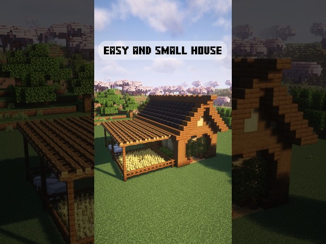 Minecraft: Small Survival House Tutorial 🏠 #minecraftbuilding #shorts
