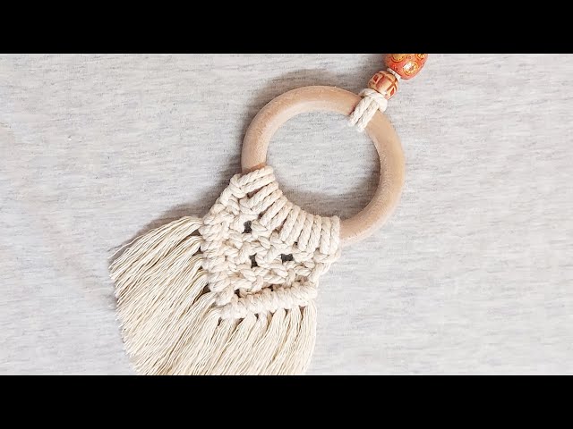 Easy steps to make macrame ornament | Car Diffuser | #macrametutorial #macramediy  #macrameornament