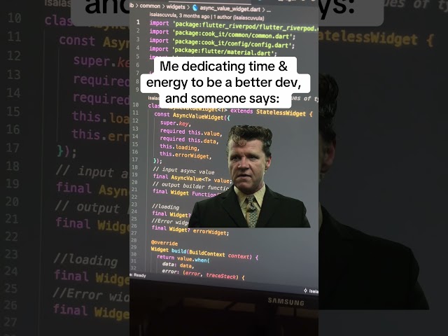 When someone says “AI will take your job” #flutter #codinglife #programming #developer #ai