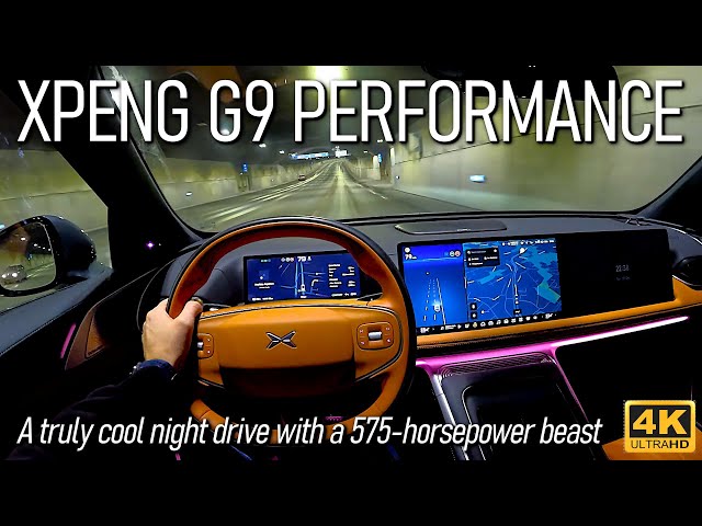 (575 hp) Xpeng G9 Performance Really Cool Night Drive