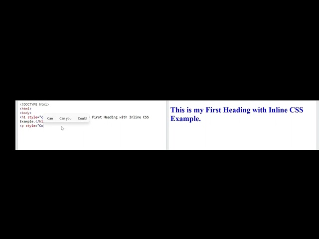 CSS Inline Example