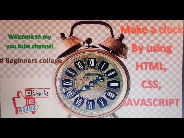 make a ⏰clock by using html, css, javascript.......