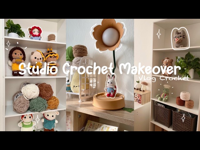 Studio Crochet Makeover 💖 | Crochet Vlog Toeygurumi