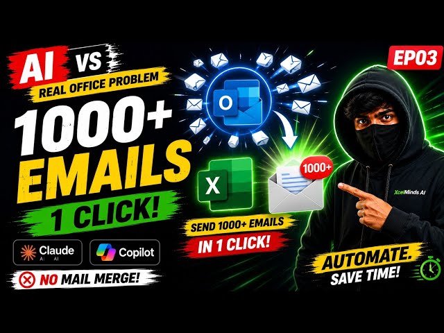 Excel VBA | Excel Automation | AI | Send 1000+ Emails Without Mail Merge | EP 03