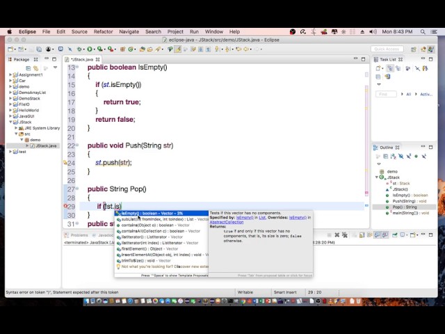 Java java.util.Stack Tutorial