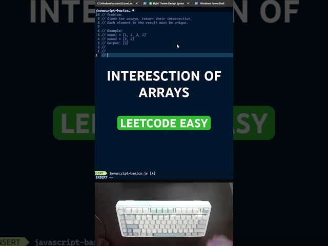 Intersection of Two Arrays (JavaScript) #leetcode #coding  #javascript