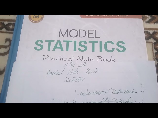 How to solve 11th and 12th class statistics practical notebook,inter class practical notebook solved