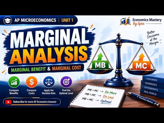 Marginal Analysis | Marginal Benefit & Marginal Cost | AP Microeconomics Unit 1 #viral 