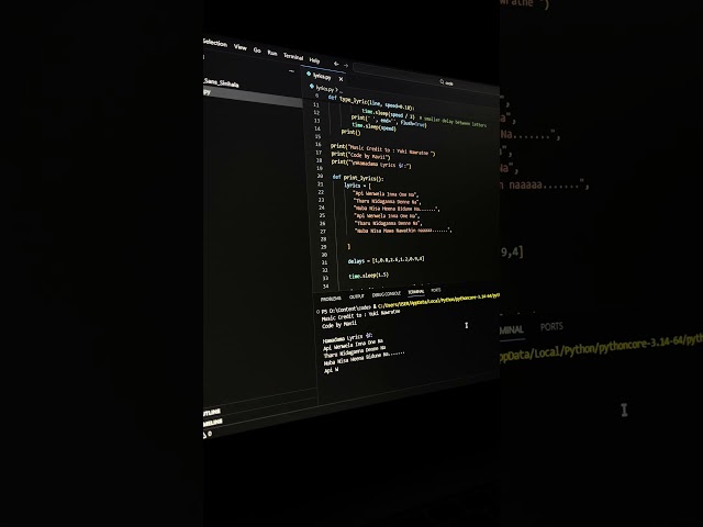 Api wen wela xCoding 🎶  #shorts #coding #python #lyrics
