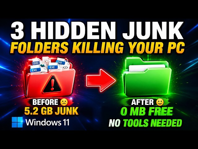 Windows Has Secret Junk Files You Need to Delete Right Now!