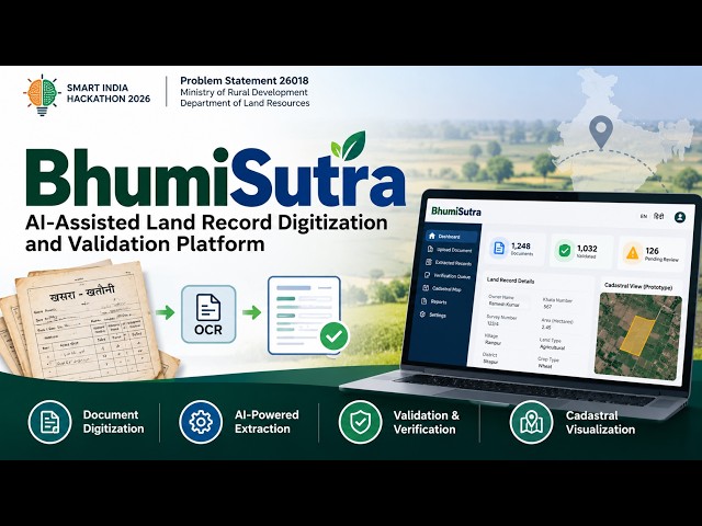 BhumiSutra | AI-Powered Land Record Digitization & Validation | SIH 2026 #ai #sih2026