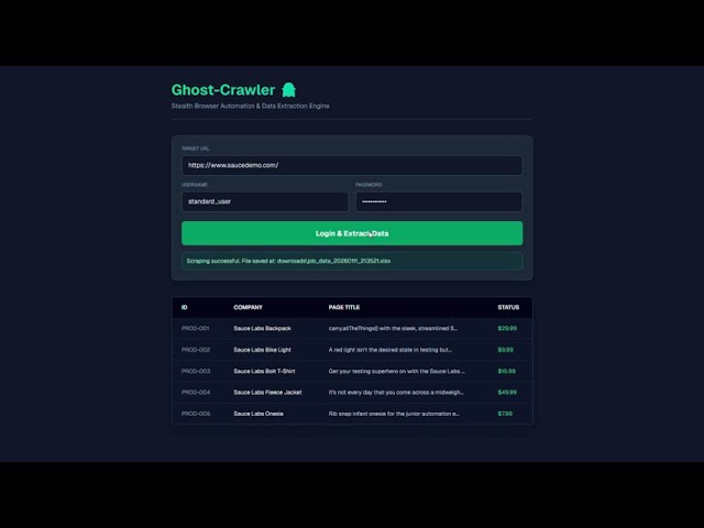 How I Built a Stealth Web Scraper with Python & React (Ghost-Crawler Demo)