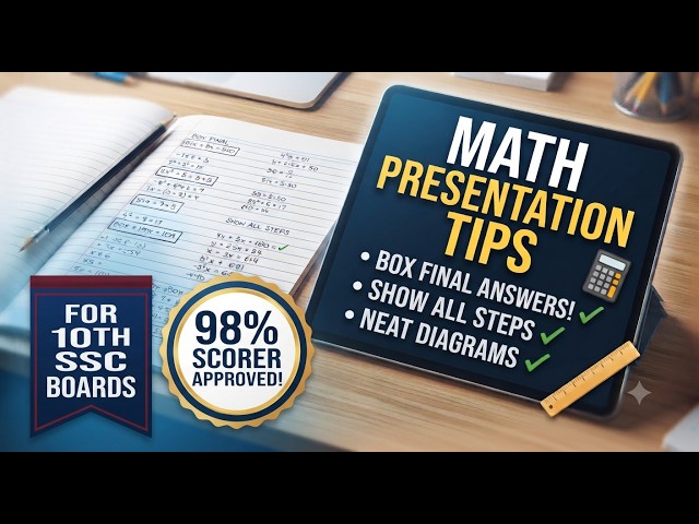 MATHEMATICS PRESENTATION TIPS FOR 10TH SSC BOARDS.