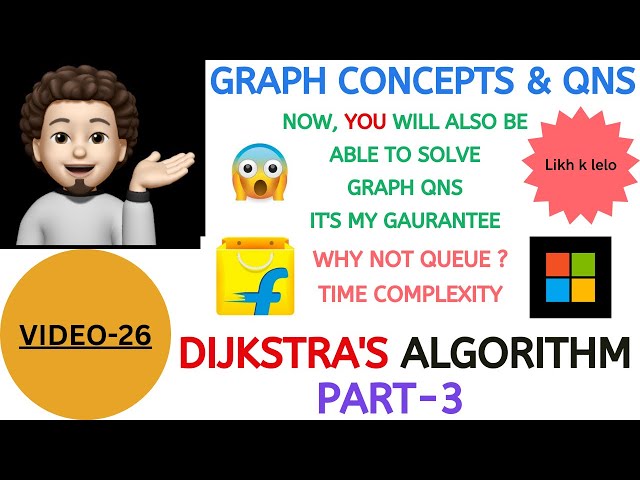 Dijkstra's Algorithm | PART-3 | Why not Queue? | Microsoft | Graph Concepts & Qns - 26 | Explanation