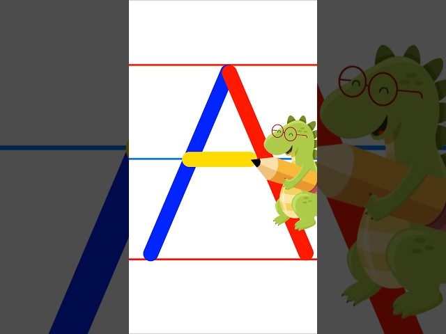 Letter A Writing Practice for Kids | Colorful ABC Tracing Fun | @freeforlearn