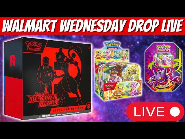 Walmart Wednesday Pokemon Drop Live! Destined Rivals ETBs + More