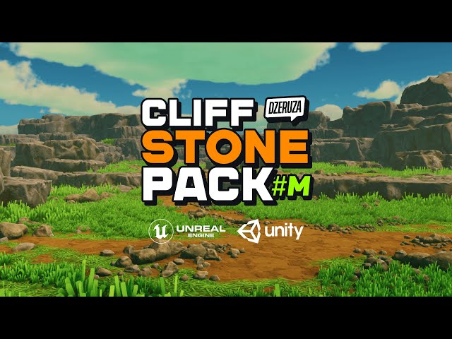 CLIFF STONE PACK M - Free Stylized Game-Ready Assets For Unity HDRP