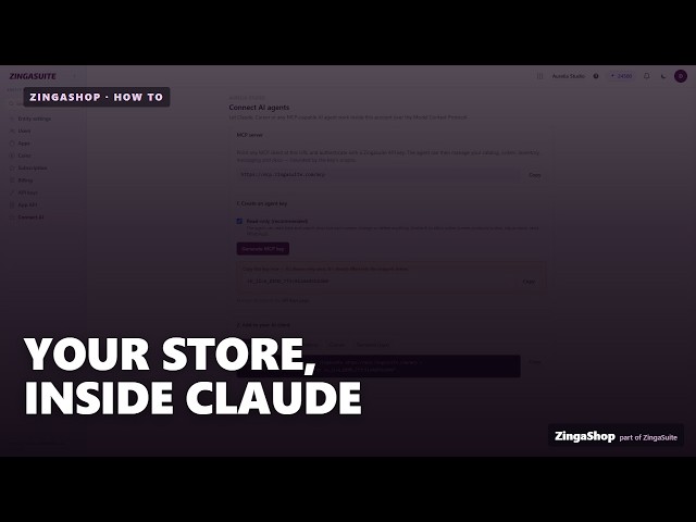 Connect Claude or Cursor to your store with MCP