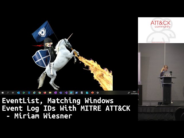 EventList, Matching Windows Event Log IDs With MITRE ATT&CK - Miriam Wiesner