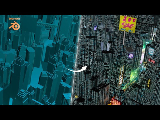 Sci-Fi City in Blender | Blender Timelapse