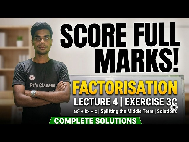 @ptsclasses   Lecture 4 | Master Middle Term Splitting Easily! | Class 9 Maths | Exercise 3C