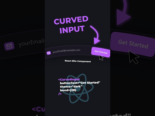 React Curved Input #coding #css #webdevelopment #javascript #frontend #reactjs #html #jsx