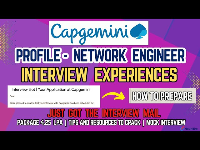 Capgemini Network Engineer Interview Questions | Technical + HR Round Placement Preparation
