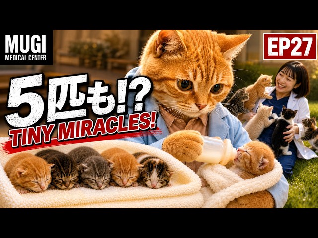 Mother Cat Asked for Help… 5 Tiny Surprises 🐱🌧️❤️ | Mugi Medical Center EP.27