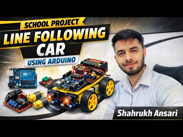 Line Following Car Using Arduino | School Level Robotics Project | Step-by-Step