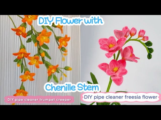 Easy Pipe Cleaner Flower for Room Decoration 🌸 Handmade Craft Tutorial with Chenille Stem 