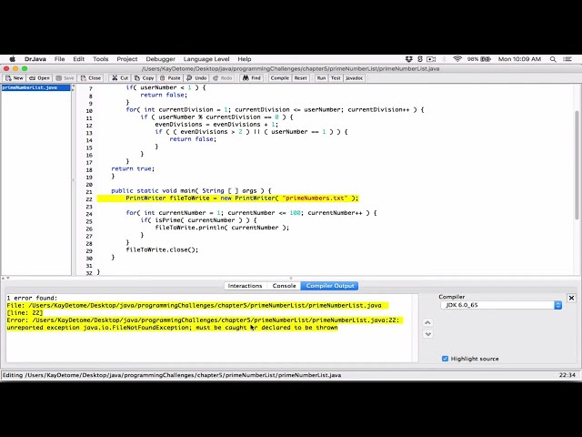 5.14. Prime Number List - Java