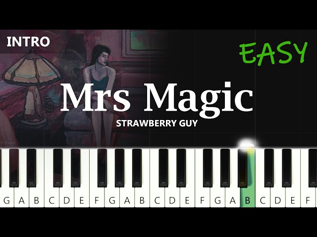 Strawberry Guy - Mrs Magic (intro) ~  EASY PIANO TUTORIAL
