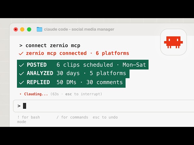 Claude Runs My Social Media Now (with Zernio MCP)