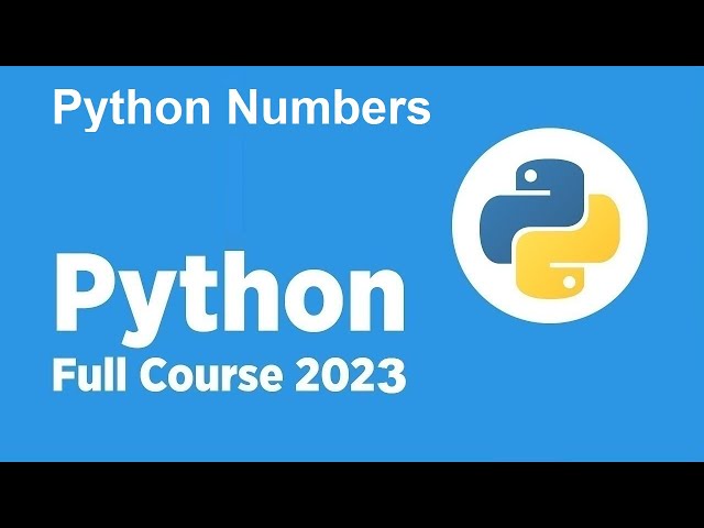 *New* Free Python Full course 2023 - Python Numbers