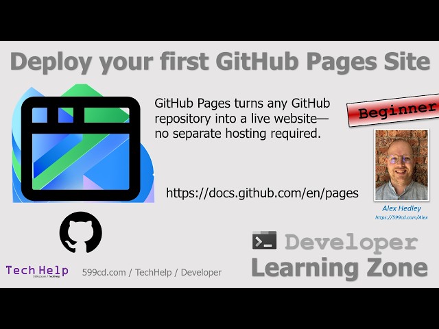 GitHub Deploy your first GitHub Pages Site